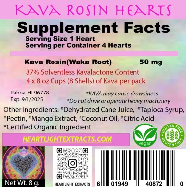 Kava Hearts - back label